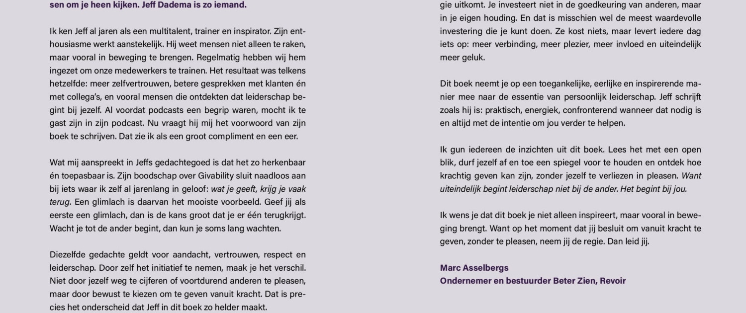 Voorwoord door Marc Asselbergs